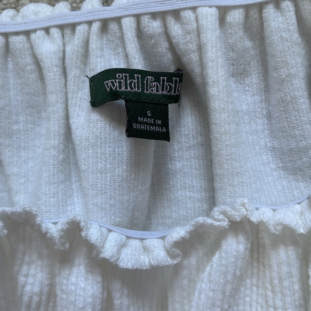 Wild Fable White Ruffle Top - Picture 2 of 2